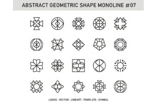 Abstract Geometric Shape Monoline 07: A Versatile Design Asset for Creatives and Professionals