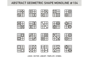 Abstract Geometric Shape Monoline 104: A Versatile Design Asset Explained
