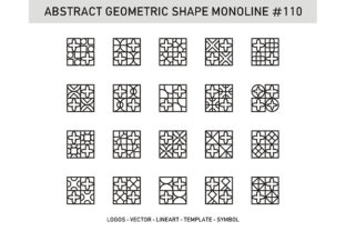 Abstract Geometric Shape Monoline 110