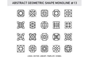 Abstract Geometric Shape Monoline 13: A Versatile Design Asset for Real Projects