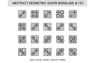 Abstract Geometric Shape Monoline 133