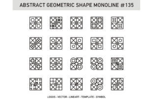 Abstract Geometric Shape Monoline 135: Clean, Scalable, and Ready for Real Projects