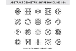 Abstract Geometric Shape Monoline 14