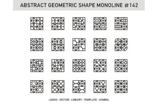 Abstract Geometric Shape Monoline 142: Clean, Scalable, and Ready for Real-World Use