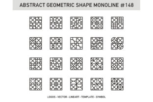 Abstract Geometric Shape Monoline 148