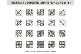 Abstract Geometric Shape Monoline 151