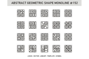 Abstract Geometric Shape Monoline 152