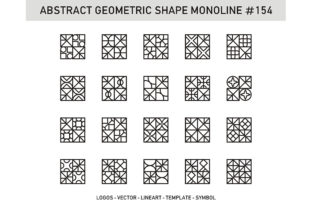 Abstract Geometric Shape Monoline 154: A Precise, Scalable Asset for Modern Design Workflows