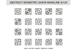 Abstract Geometric Shape Monoline 165: A Precise, Scalable Asset for Modern Design Workflows