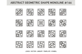 Abstract Geometric Shape Monoline 166: A Strategic Asset for Modern Visual Communication