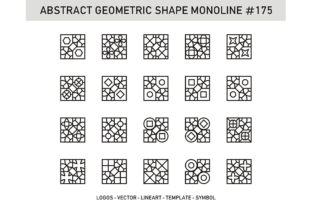 Abstract Geometric Shape Monoline 175