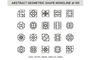 Abstract Geometric Shape Monoline 185: A Precise, Scalable Vector Resource for Designers and Developers