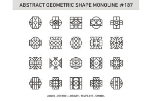 Abstract Geometric Shape Monoline 187: A Versatile Vector Asset for Precision Design Workflows