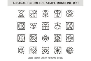 Abstract Geometric Shape Monoline 21: A Versatile, Scalable Design Resource for Creative Professionals
