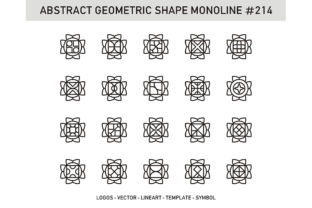 Abstract Geometric Shape Monoline 214
