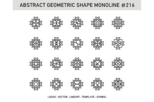 Abstract Geometric Shape Monoline 216: Clean, Scalable, and Versatile Design Element