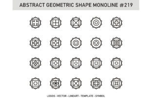 Abstract Geometric Shape Monoline 219: Clean, Scalable, and Ready for Real-World Design