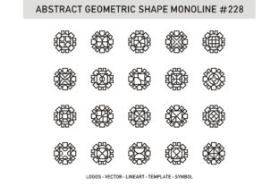 Abstract Geometric Shape Monoline 228