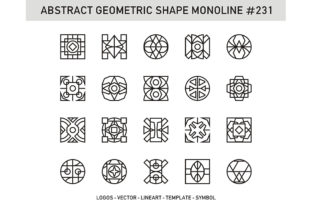 Abstract Geometric Shape Monoline 231: Clean, Scalable, and Surprisingly Versatile