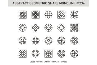 Abstract Geometric Shape Monoline 234: Clean, Scalable, and Ready When You Need It