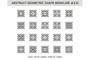 Abstract Geometric Shape Monoline 236
