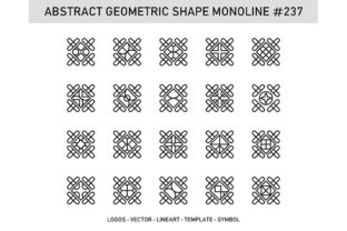Abstract Geometric Shape Monoline 237: A Versatile, Scalable Design Resource for Modern Creative Projects
