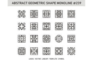 Abstract Geometric Shape Monoline 239: A Flexible Design Asset for Real Projects