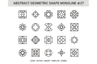 Abstract Geometric Shape Monoline 27: A Refined Vector Asset for Purposeful Design
