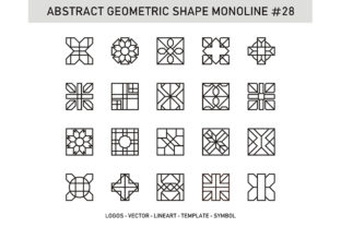 Abstract Geometric Shape Monoline 28: Clean, Scalable, and Surprisingly Versatile