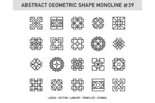 Abstract Geometric Shape Monoline 39