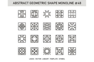 Abstract Geometric Shape Monoline 48: A Refined Monoline Resource for Design Precision