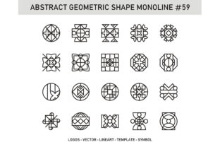 Abstract Geometric Shape Monoline 59: A Versatile Vector Asset for Precision Design Workflows