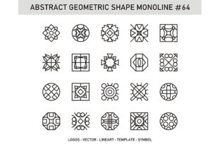 Abstract Geometric Shape Monoline 64: A Refined Vector Resource for Clean, Scalable Design
