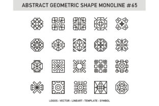 Abstract Geometric Shape Monoline 65: A Refined Vector Asset for Clean, Scalable Design