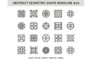 Abstract Geometric Shape Monoline 66: A Precision Asset for Visual Workflow Integration