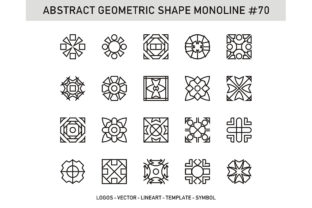 Abstract Geometric Shape Monoline 70