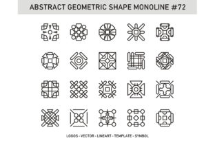 Abstract Geometric Shape Monoline 72