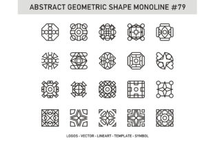 Abstract Geometric Shape Monoline 79: A Refined Monoline Asset for Precision Design Work