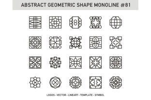Abstract Geometric Shape Monoline 81: Clean, Scalable, and Purpose-Built for Modern Design Workflows