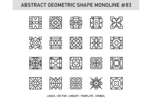 Abstract Geometric Shape Monoline 83