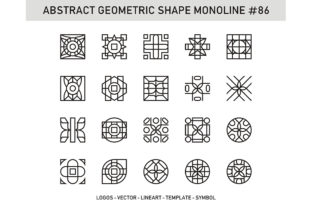 Abstract Geometric Shape Monoline 86: Clean, Scalable, and Ready for Real-World Design