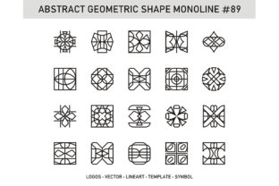 Abstract Geometric Shape Monoline 89