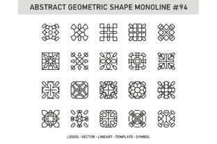 Abstract Geometric Shape Monoline 94: A Refined Vector Asset for Precision Design Work