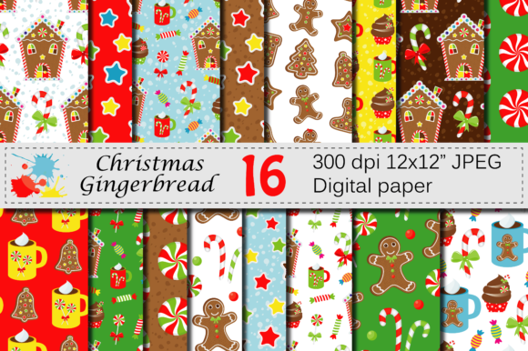 Christmas Gingerbread Digital Paper Set: A Practical Resource for Seasonal Design Work