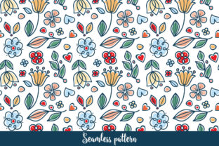Cute Twigs with Leaves Seamless Pattern