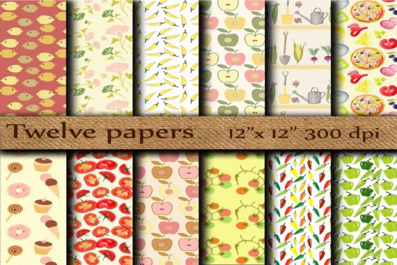 Food Digital Paper: Creative, High-Resolution Design Resources for Food-Themed Projects