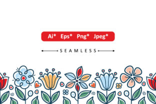 Seamless Floral Border: A Versatile Design Asset for Creators and Businesses